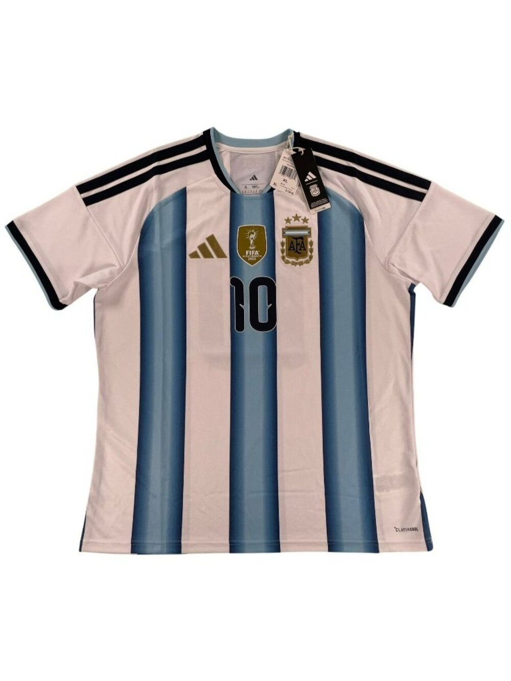 Adidas Messi Jersey Argentina 2022 Home #10 ClimaCool White/Blue Men's Sz XL NEW